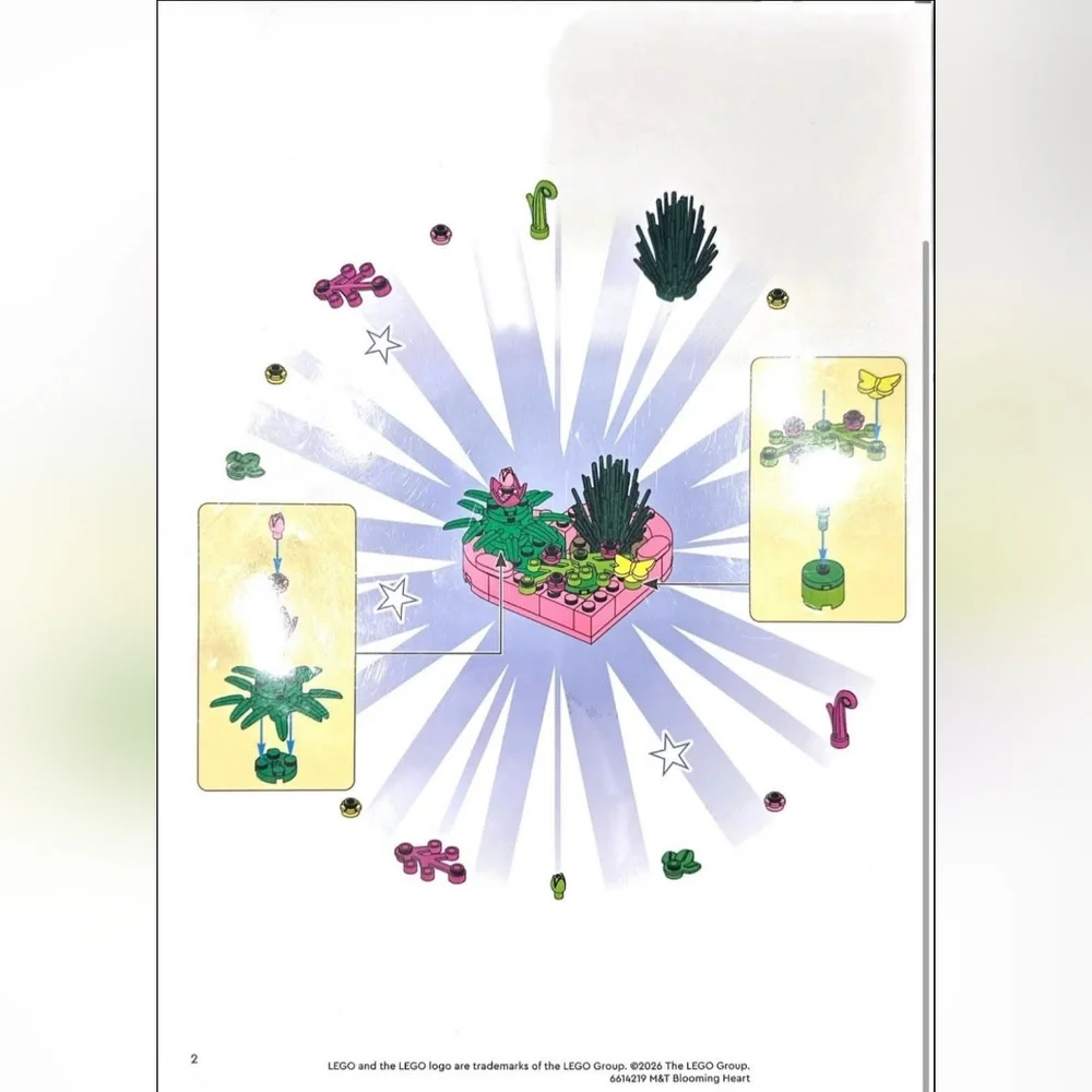 Lego Botanical Heart Valentine's Day Build
